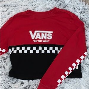 red vans crop top
